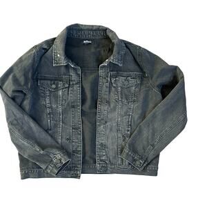 Buffalo Women’s Black Distressed Jean Jacket. Size Medium. Boxy cut